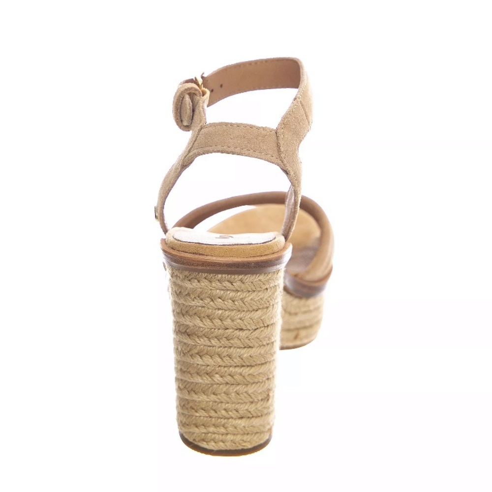 NIB UGG Laynce Sandals-Bronzer-Brown ankle strap platform leather upper size 10 - Picture 6 of 8